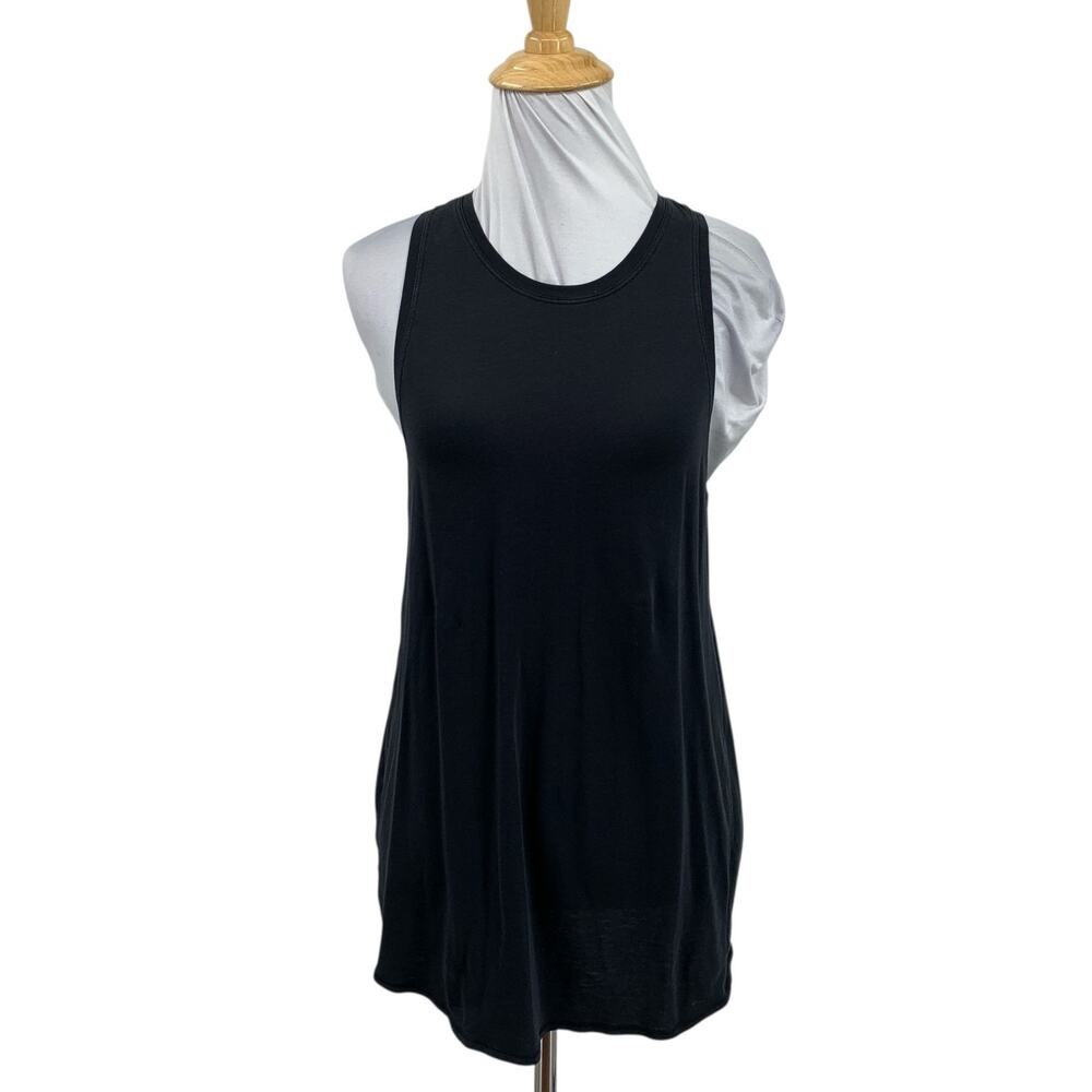 Lululemon Tank Top Womens 6 Black All Tied Up Tie Open Back Sleeveless Active